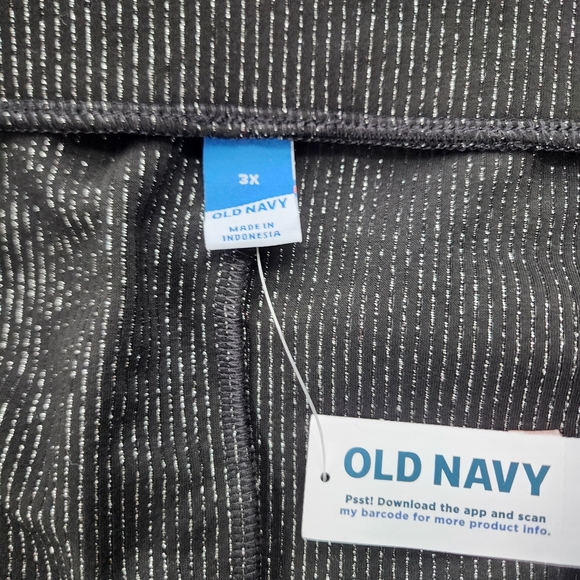 Old Navy High-Waisted Rib-Knit Silver Glittering Shine Maxi Side Slit Skirt - Picture 10 of 12